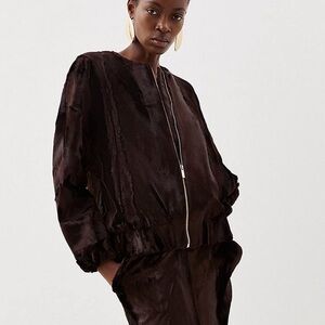 Karen Millen ponyskin bomber jacket NWT